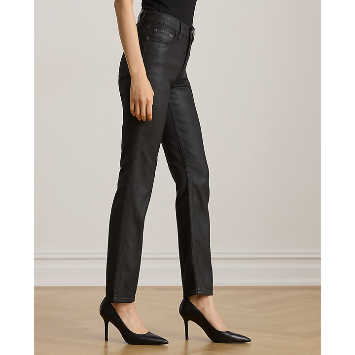 LRL Coated High-Rise Straight Ankle Jean/Traperice 200982610001