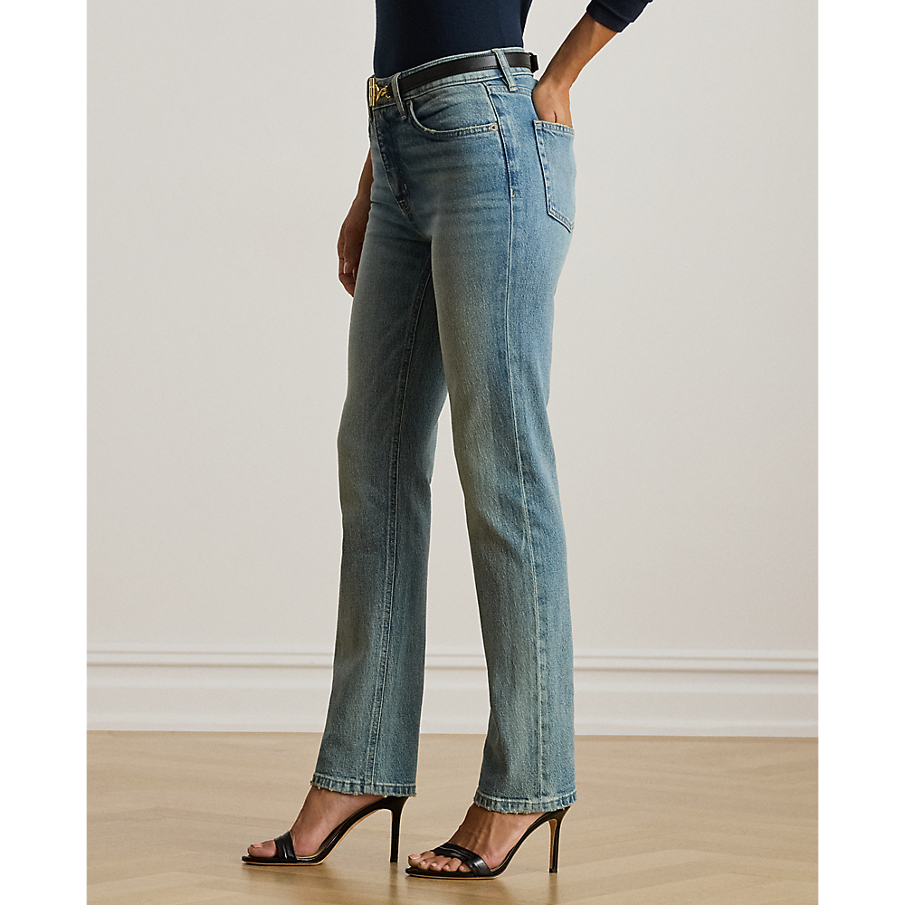 LRL High-Rise Straight Ankle Jean/Traperice 200P03646001