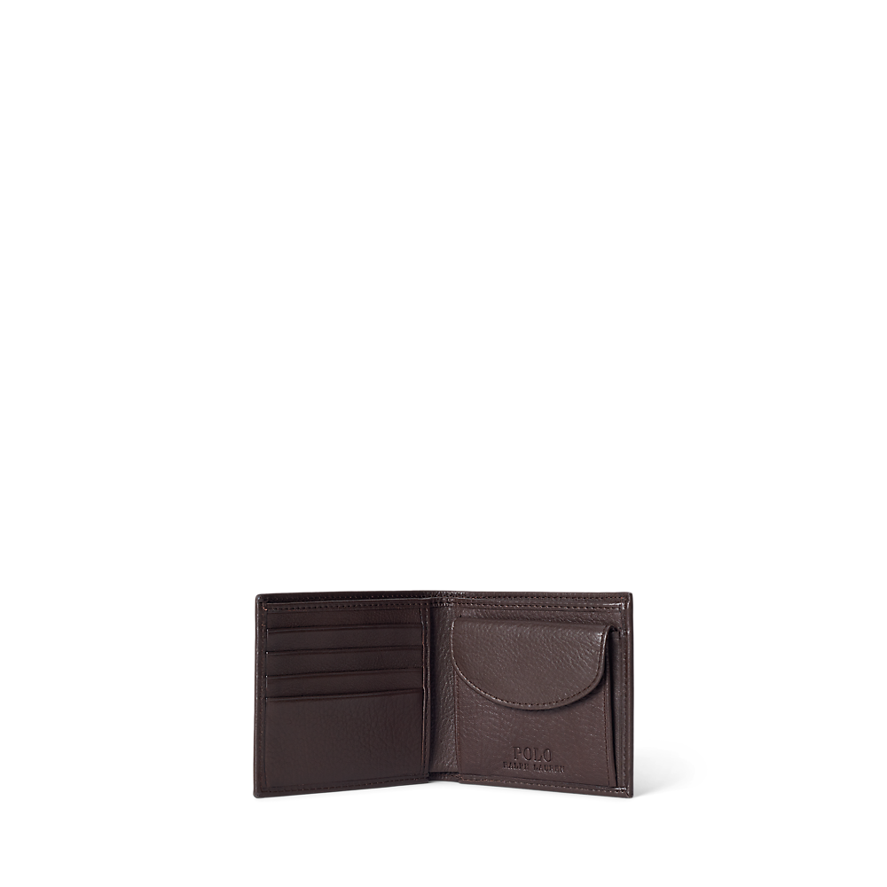 PRL Pebbled Leather Billfold Coin Wallet/Novčanik 405914235001