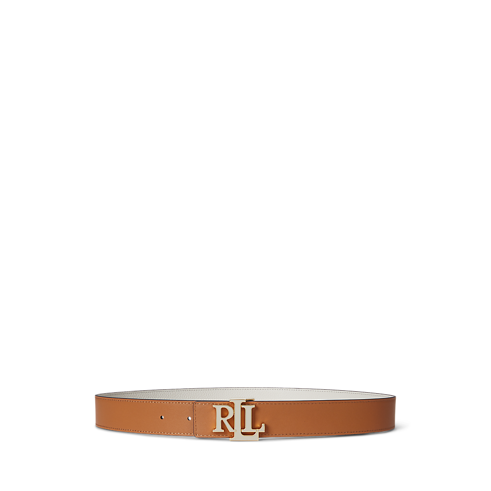 LRL Logo Reversible Pebbled Leather Belt/Remen 412P04417003