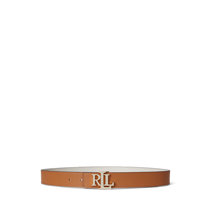 LRL Logo Reversible Pebbled Leather Belt/Remen 412P04417003