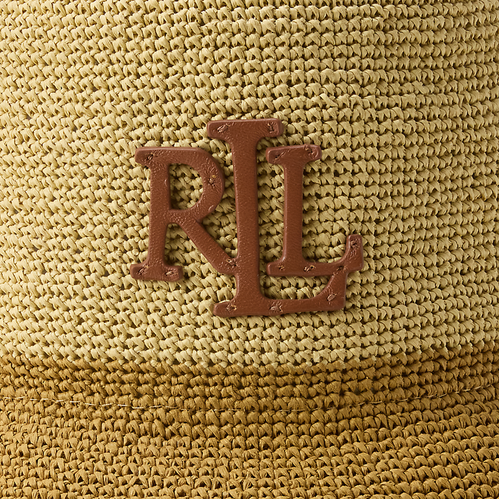 LRL Two-Tone Crocheted Straw Bucket Hat/Šešir 454P14399002