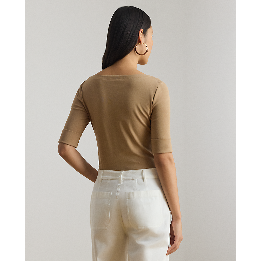 LRL Stretch Cotton Boatneck Tee/Majica 200654963147