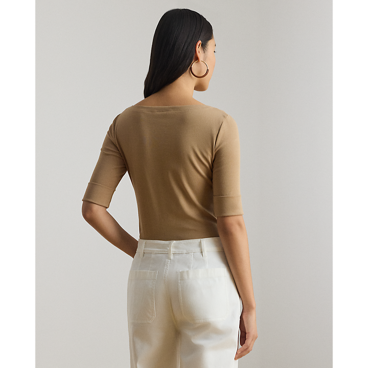 LRL Stretch Cotton Boatneck Tee/Majica 200654963147