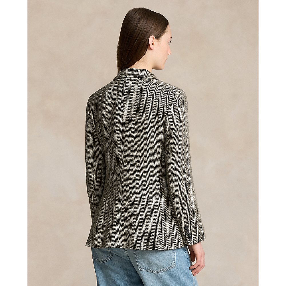 PRL Herringbone Linen-Blend Blazer/Sako 211891070002