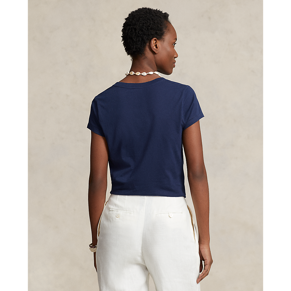 PRL Cotton Jersey V-Neck T-Shirt/Majica 211902403002