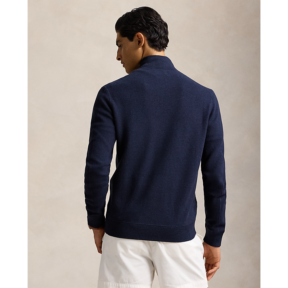 PRL Mesh Knit Cotton Full Zip Sweater/Pulover 710A30449001