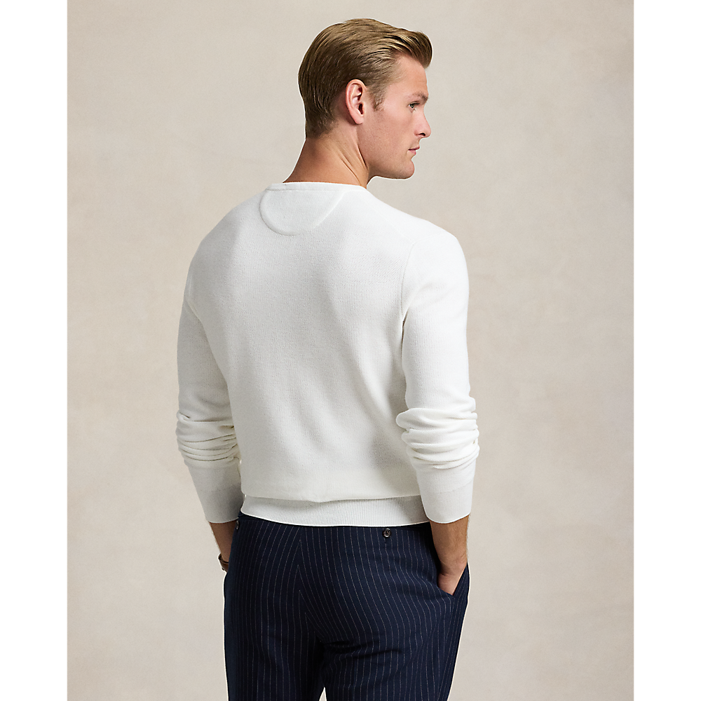 PRL Mesh-Knit Cotton Crewneck Jumper/Pulover 710918163504