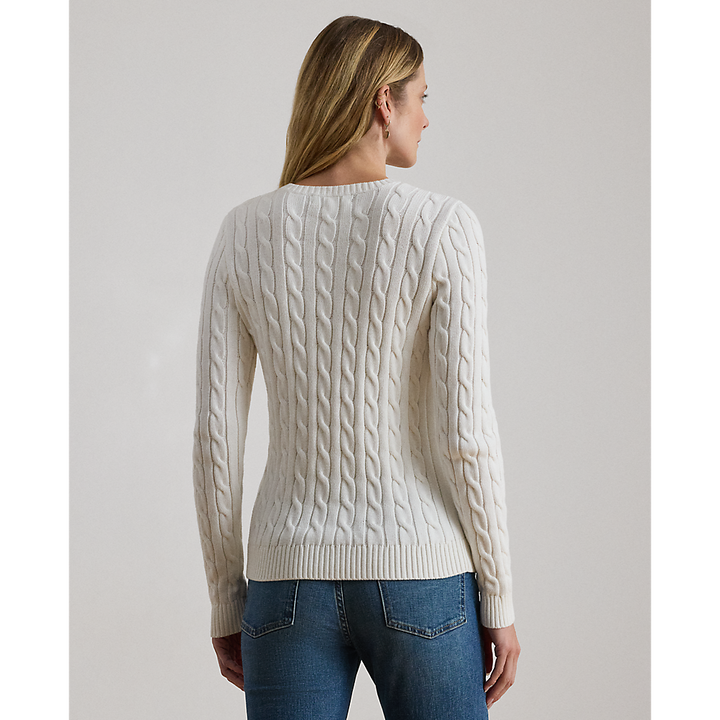 LRL Button-Trim Cable-Knit Cotton Jumper/Pulover 200932223002