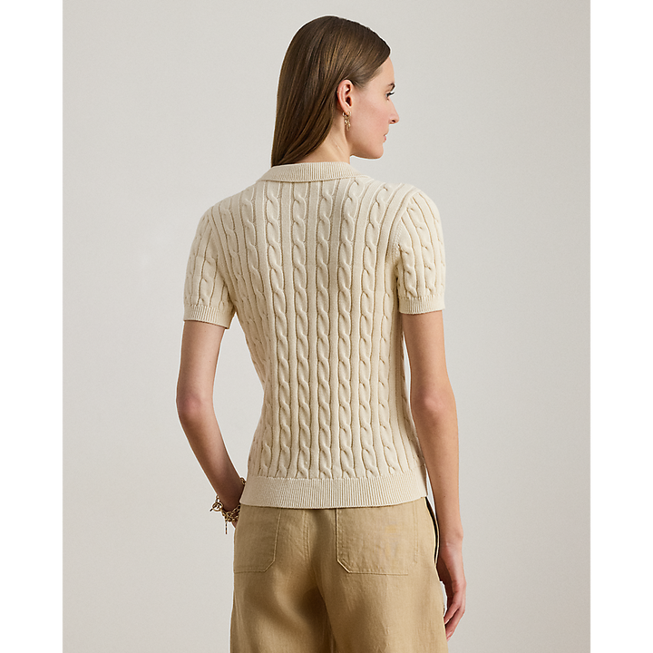 LRL Cable-Knit Cotton Polo Jumper/Pulover 200932224001