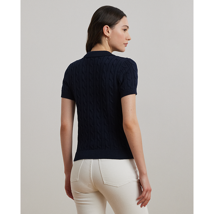 LRL Cable-Knit Cotton Polo Jumper/Pulover 200932224002