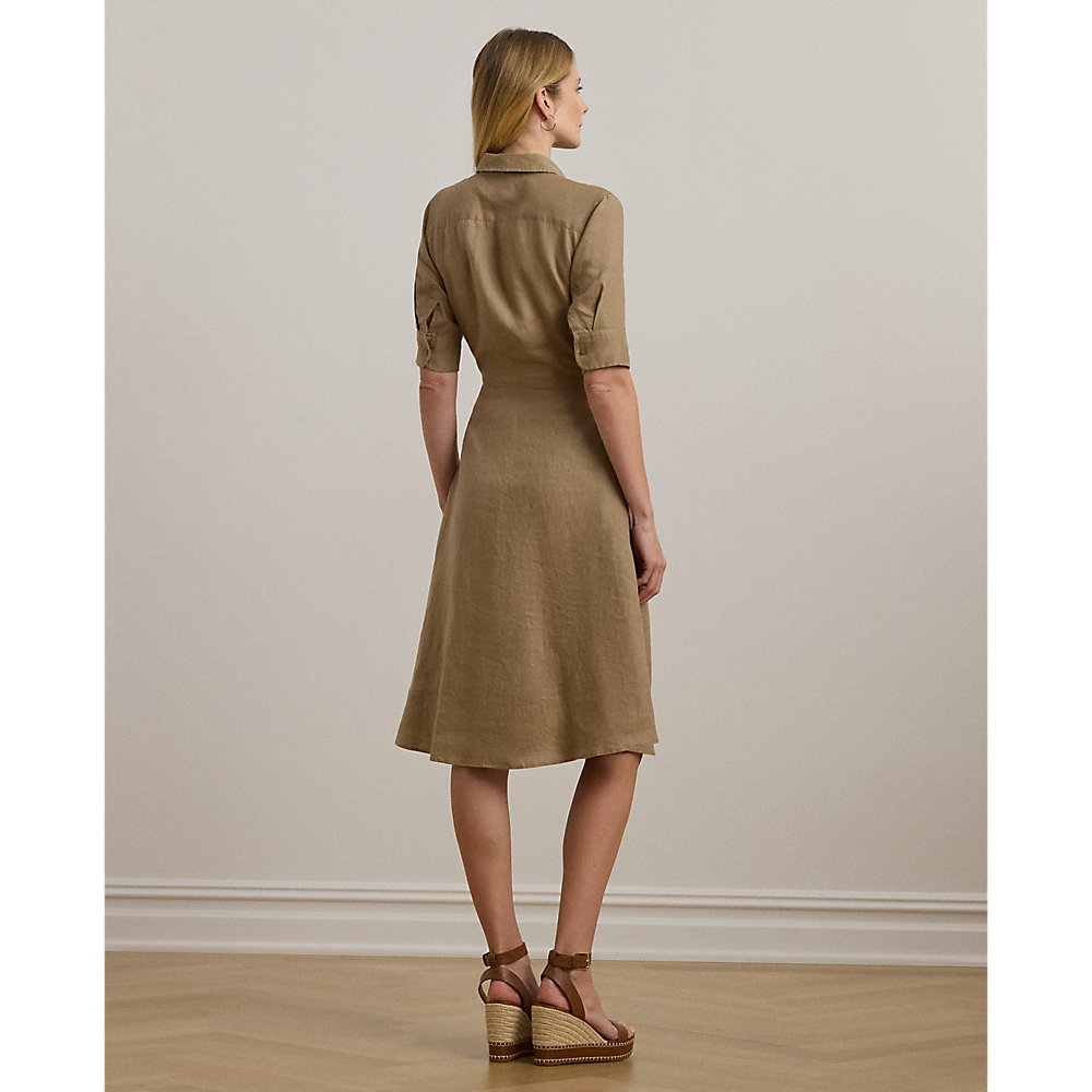 LRL Tie-Front Linen Shirtdress/Haljina 200905667016