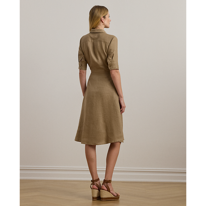 LRL Tie-Front Linen Shirtdress/Haljina 200905667016