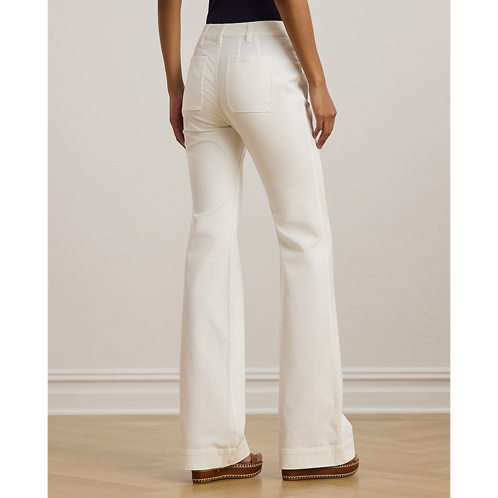 LRL Stretch Cotton Canvas Wide-Leg Trouser/Hlače 200957444001