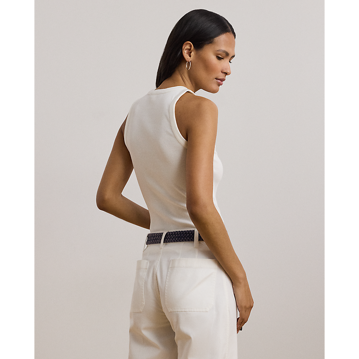 LRL Logo-Embroidered Stretch Cotton Tank Top/Majica 200971079001