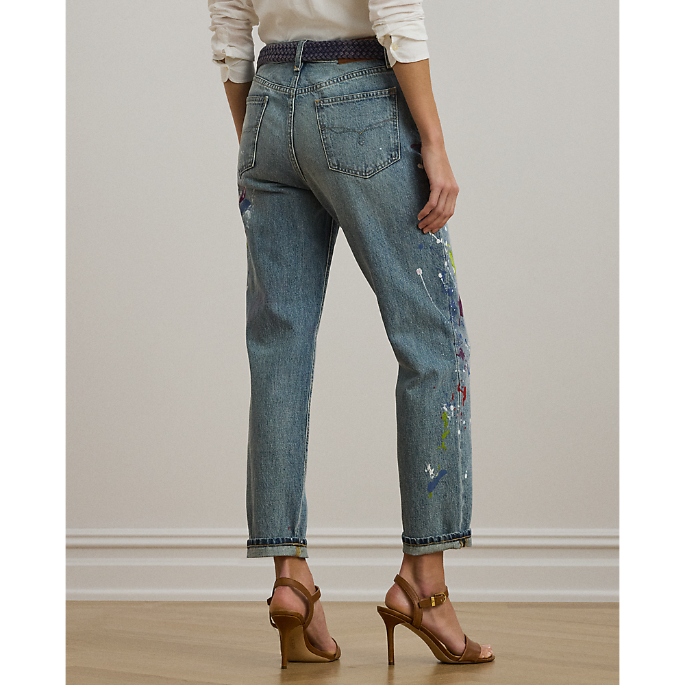 LRL Print Boyfriend Tapered Ankle Jean/Traperice 200971257001