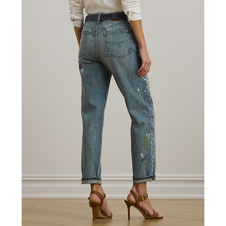 LRL Print Boyfriend Tapered Ankle Jean/Traperice 200971257001