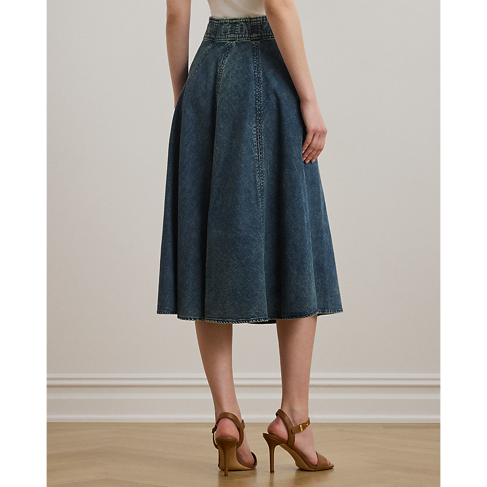 LRL Denim Drawcord Midi Skirt/Suknja 200971265001