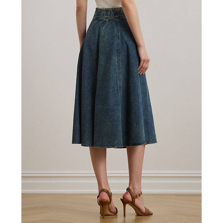 LRL Denim Drawcord Midi Skirt/Suknja 200971265001