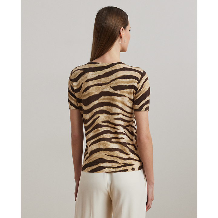 LRL Print Linen-Cotton Short-Sleeve Jumper/Pulover 200971372001