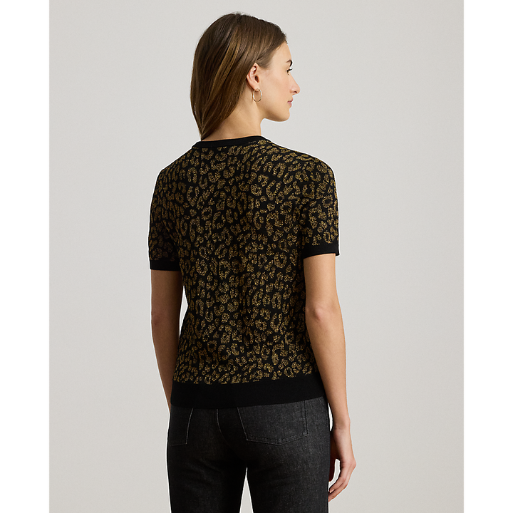 LRL Metallic Ocelot Short-Sleeve Jumper/Pulover 200979660001