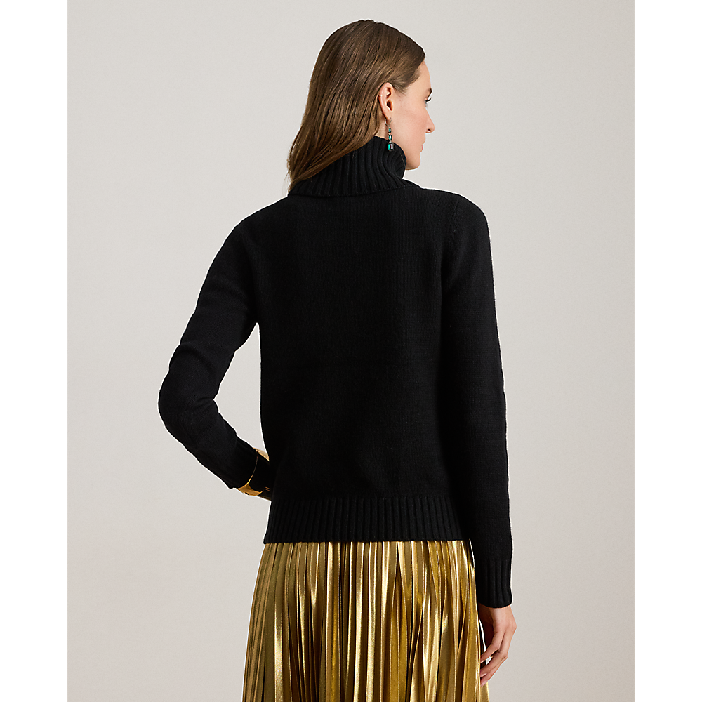 LRL Embroidered-Logo Wool-Blend Turtleneck/ Pulover 200979687001