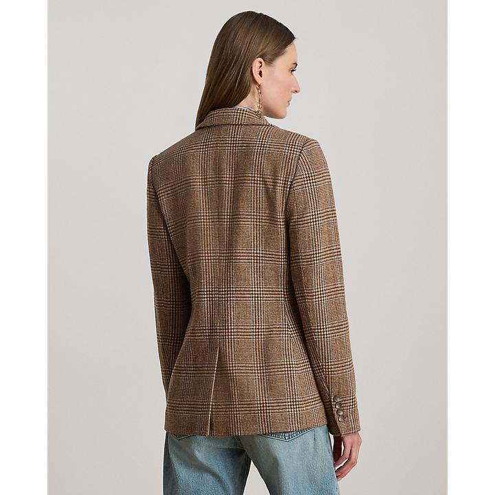 LRL Glen Plaid Wool-Blend Twill Blazer /Sako 200979814001