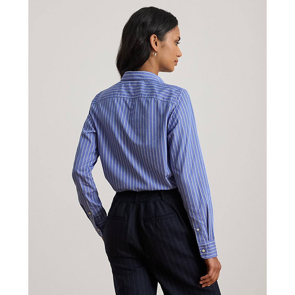 LRL Classic Fit Striped Tie-Neck Shirt /Košulja 200979856001