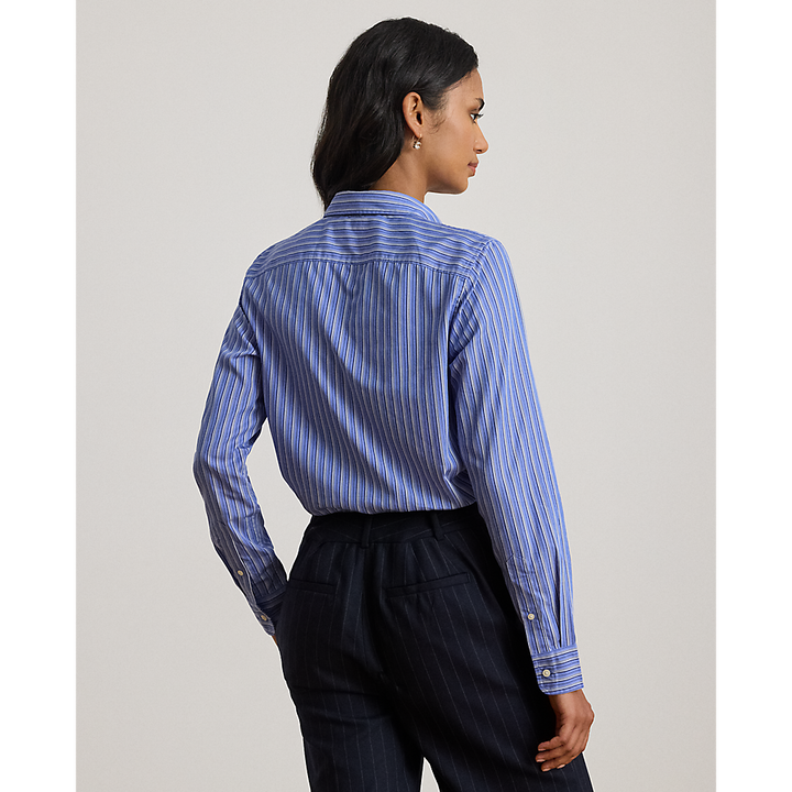 LRL Classic Fit Striped Tie-Neck Shirt /Košulja 200979856001