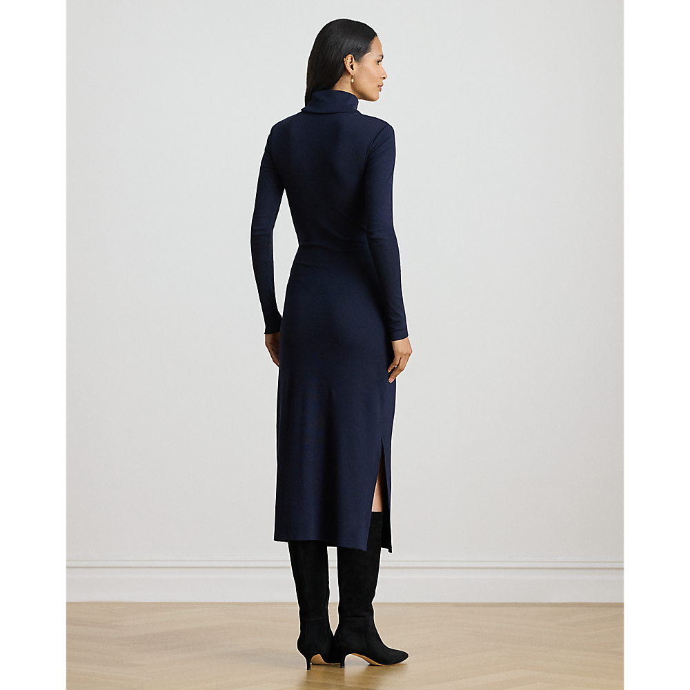 LRL Tie-Front Roll Neck Dress/Haljina 200980028001