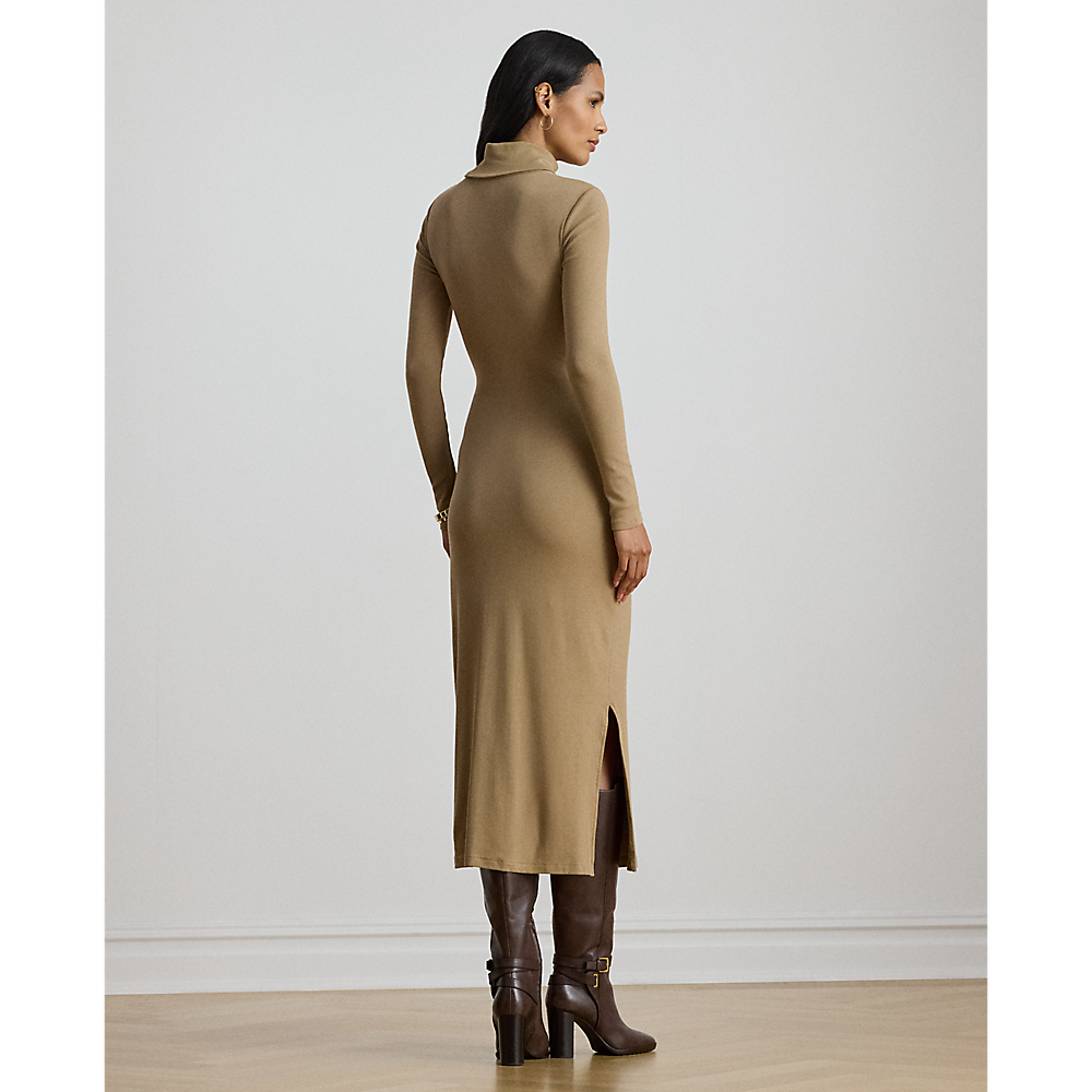 LRL Tie-Front Roll Neck Dress/Haljina 200980028003