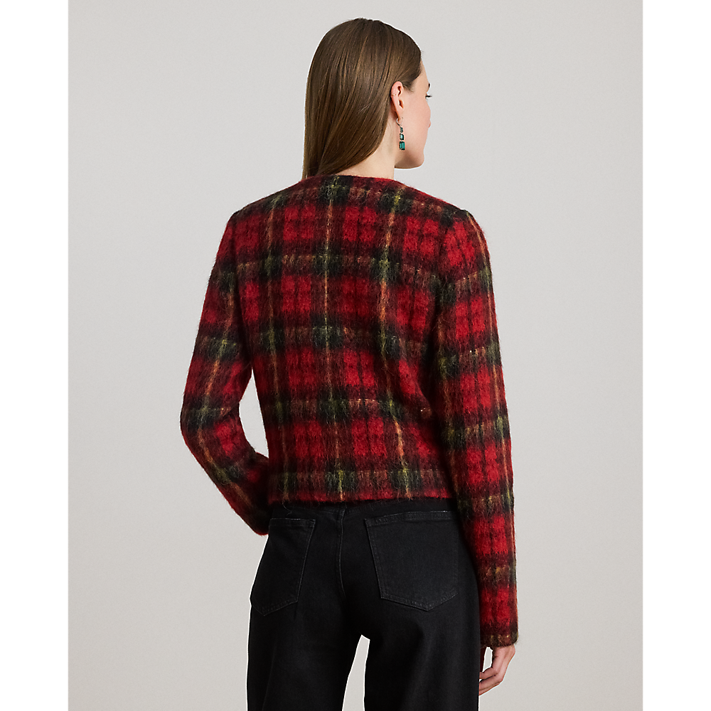 LRL Plaid Mohair Cropped Jacket/Sako 200P02014001