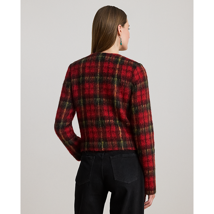LRL Plaid Mohair Cropped Jacket/Sako 200P02014001