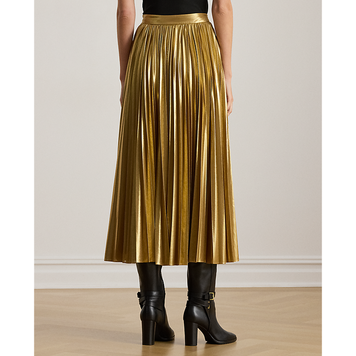LRL Pleated Metallic Chiffon Skirt/Suknja 200P03432001