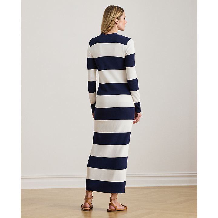 LRL Striped Cotton-Blend Cardigan/Pulover 200P03490001