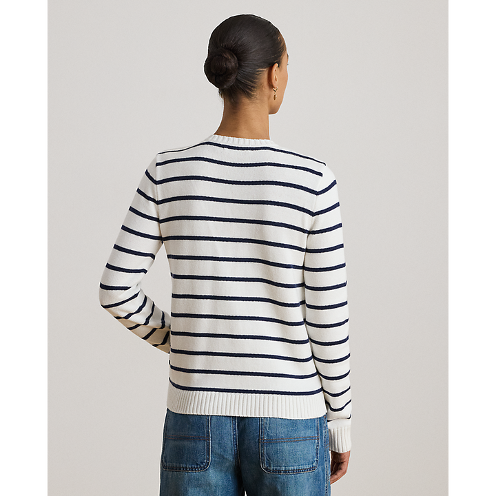 LRL Striped Cotton Cardigan/Pulover 200P03495001
