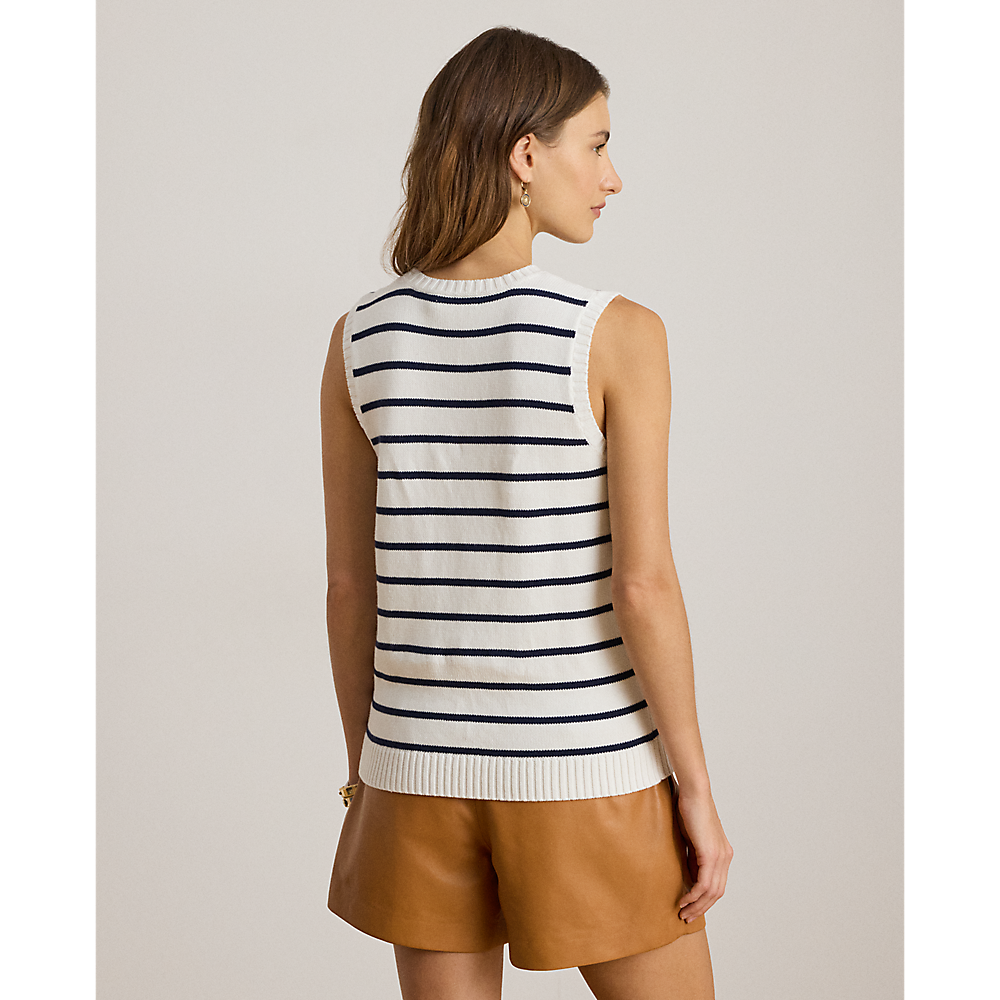 LRL Striped Cotton Sleeveless Jumper/Pulover 200P03501001