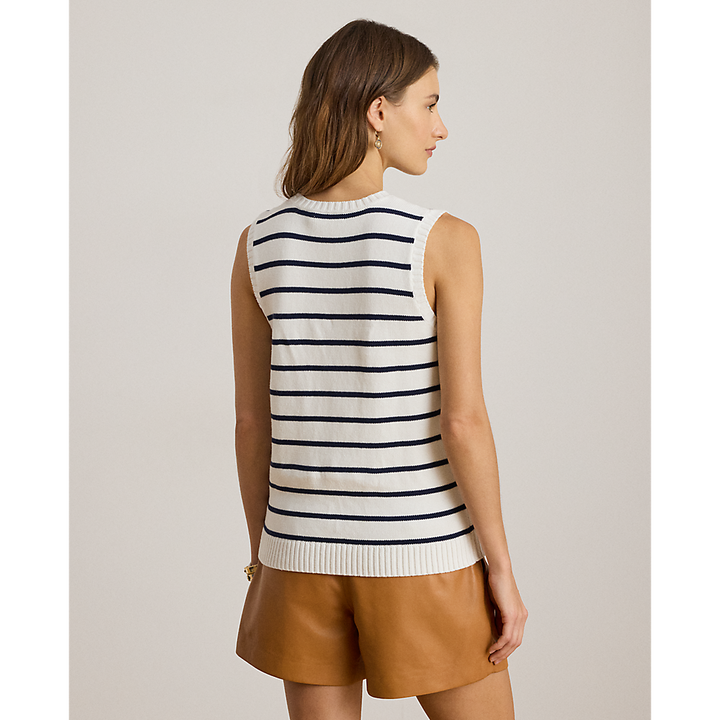 LRL Striped Cotton Sleeveless Jumper/Pulover 200P03501001
