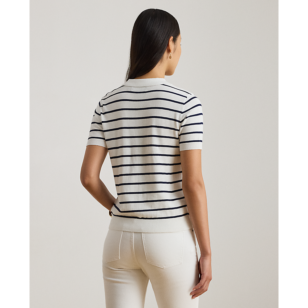 LRL Striped Cotton-Blend Polo Jumper/Pulover 200P03506001