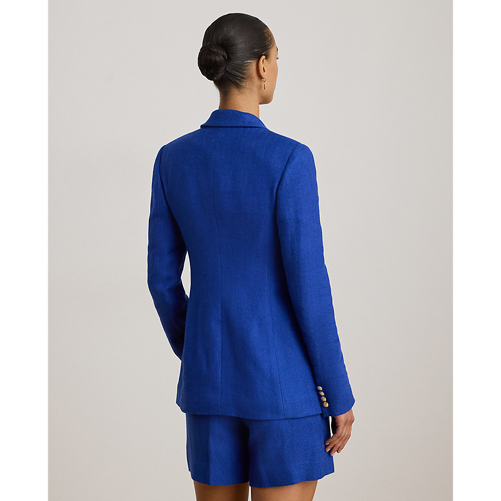 LRL Double-Breasted Linen-Cotton Blazer/Sako 200P03659001