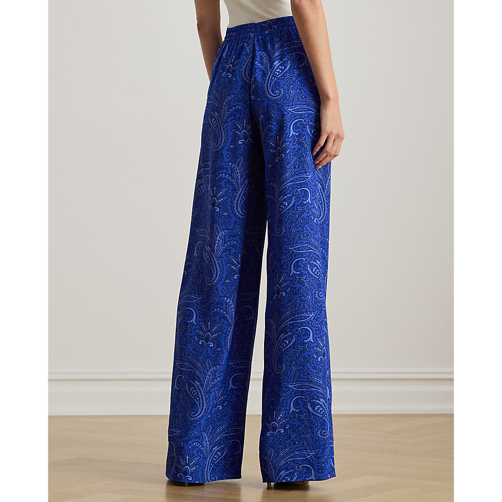 LRL Paisley Crepe Wide-Leg Trouser/Hlače 200P03695001
