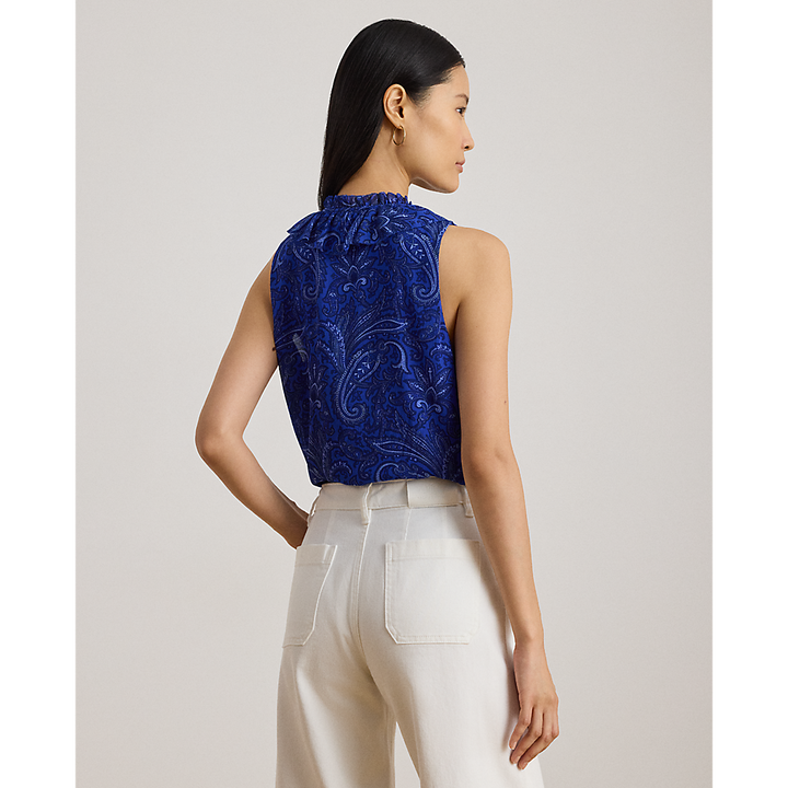 LRL Paisley Ruffle-Trim Georgette Blouse/Košulja 200P03698001