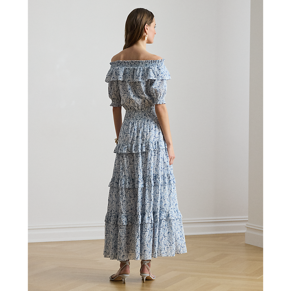 LRL Floral Voile Off-the-Shoulder Dress /Haljina 200P08959001