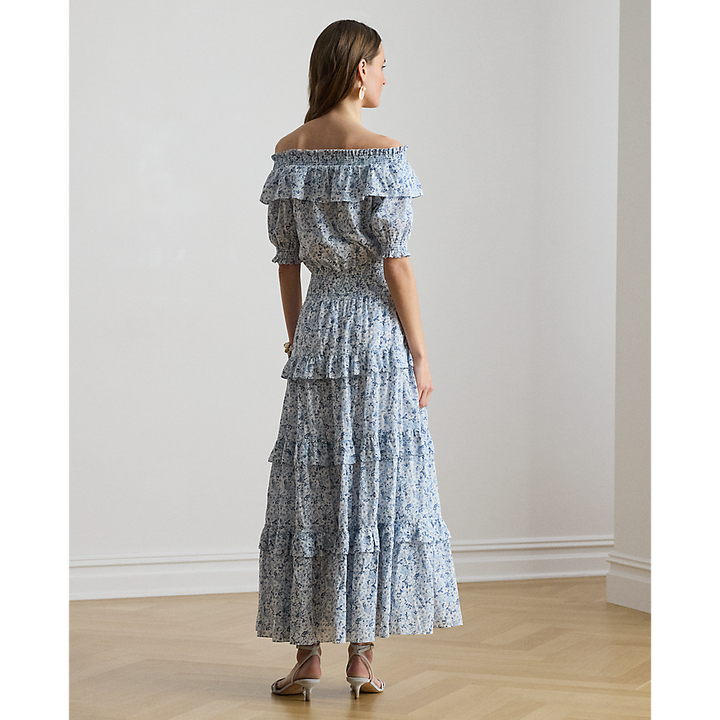 LRL Floral Voile Off-the-Shoulder Dress /Haljina 200P08959001