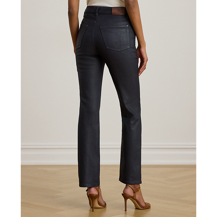 LRL Coated High-Rise Straight Ankle Jean/Traperice 200P14454001