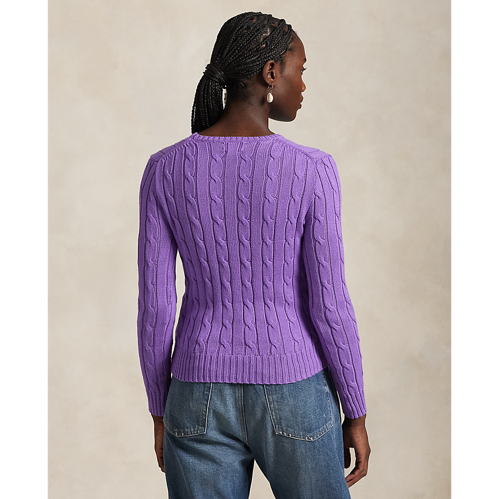 PRL Cable-Knit Cotton Crewneck Jumper/Pulover 211891640028