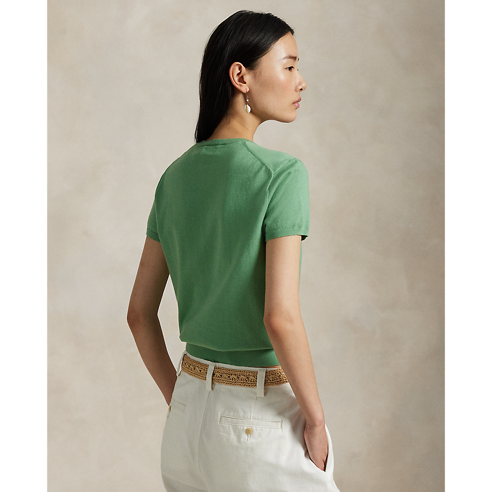 PRL Cotton-Blend Short-Sleeve Jumper/Pulover 211891673027