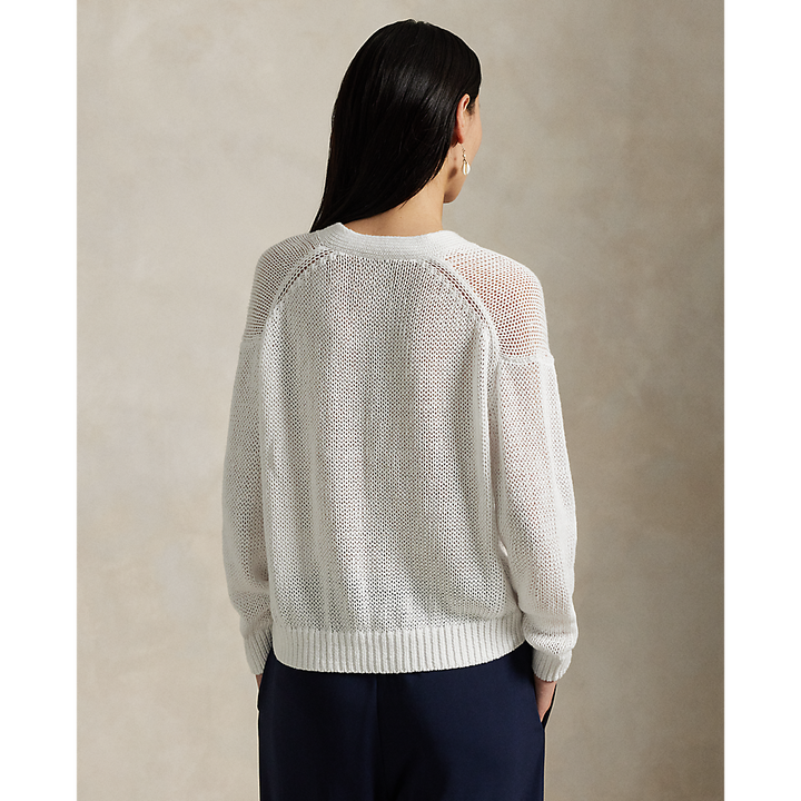 PRL Linen-Blend V-Neck Cardigan/Pulover 211906074003