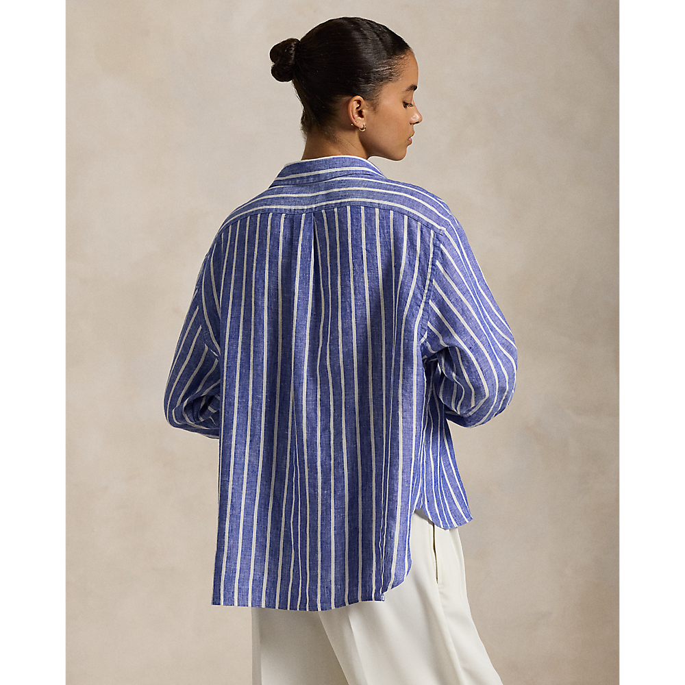 PRL Wide Cropped Gingham Linen Shirt/Košulja 211935130005