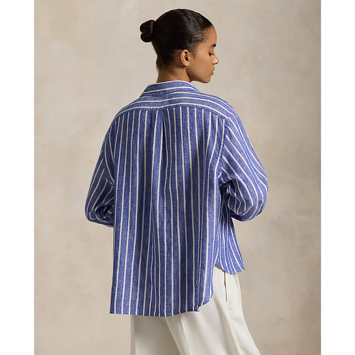 PRL Wide Cropped Gingham Linen Shirt/Košulja 211935130005